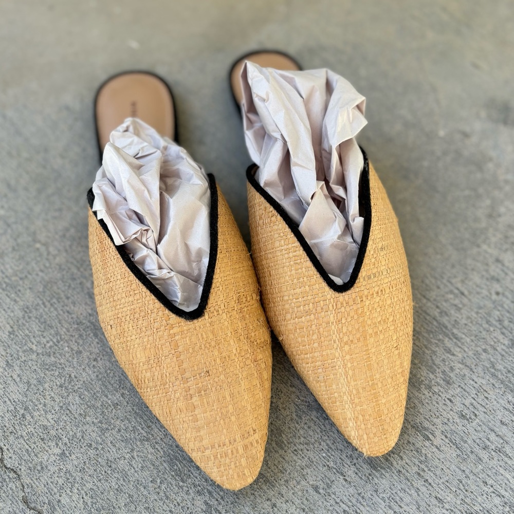 Raffia Mules